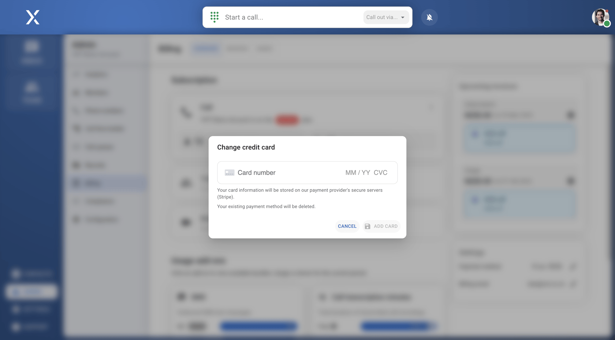 Update your billing information