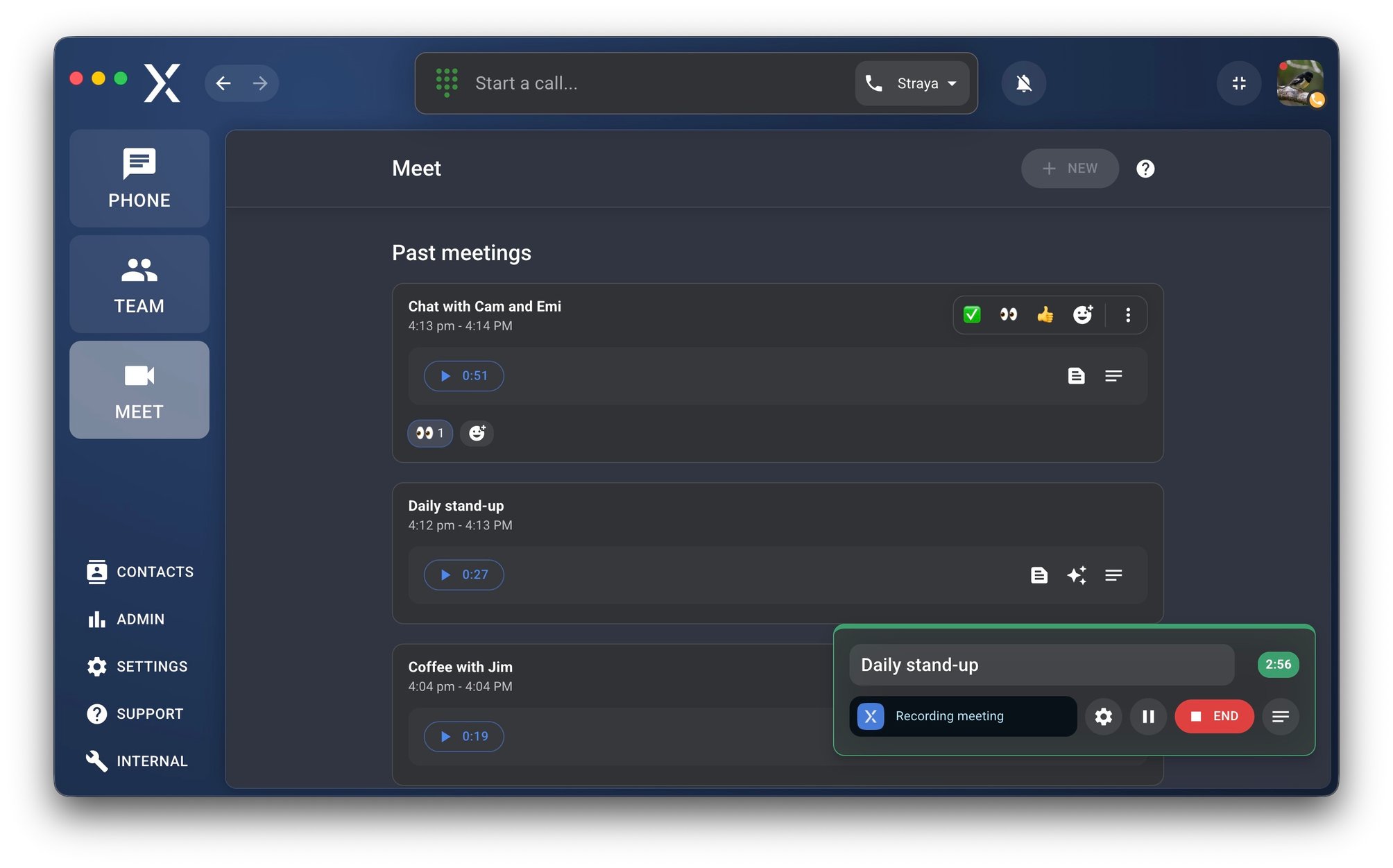 How to record a video or in-person meeting with VXT